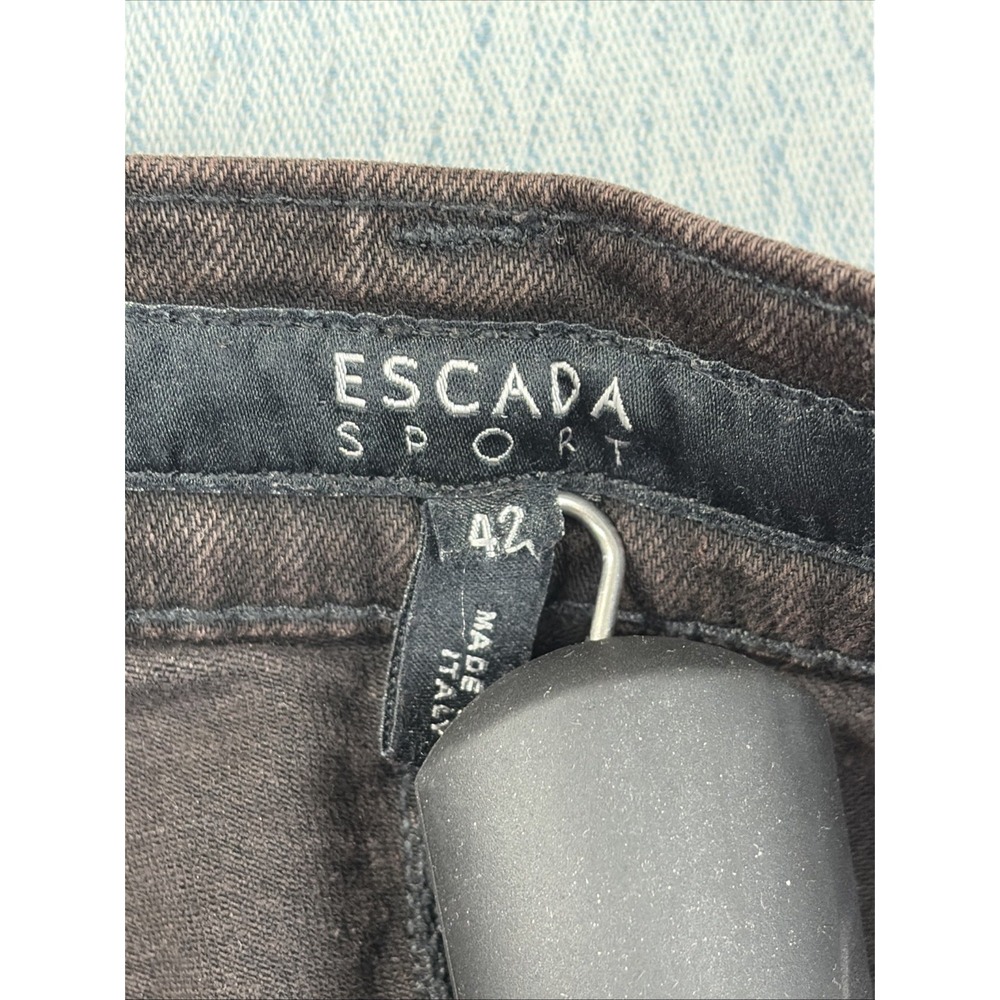 Escada Sport Luca Brown Dark Wash Jeans Made In Italy EU40 US12‎ EUC - Picture 8 of 12